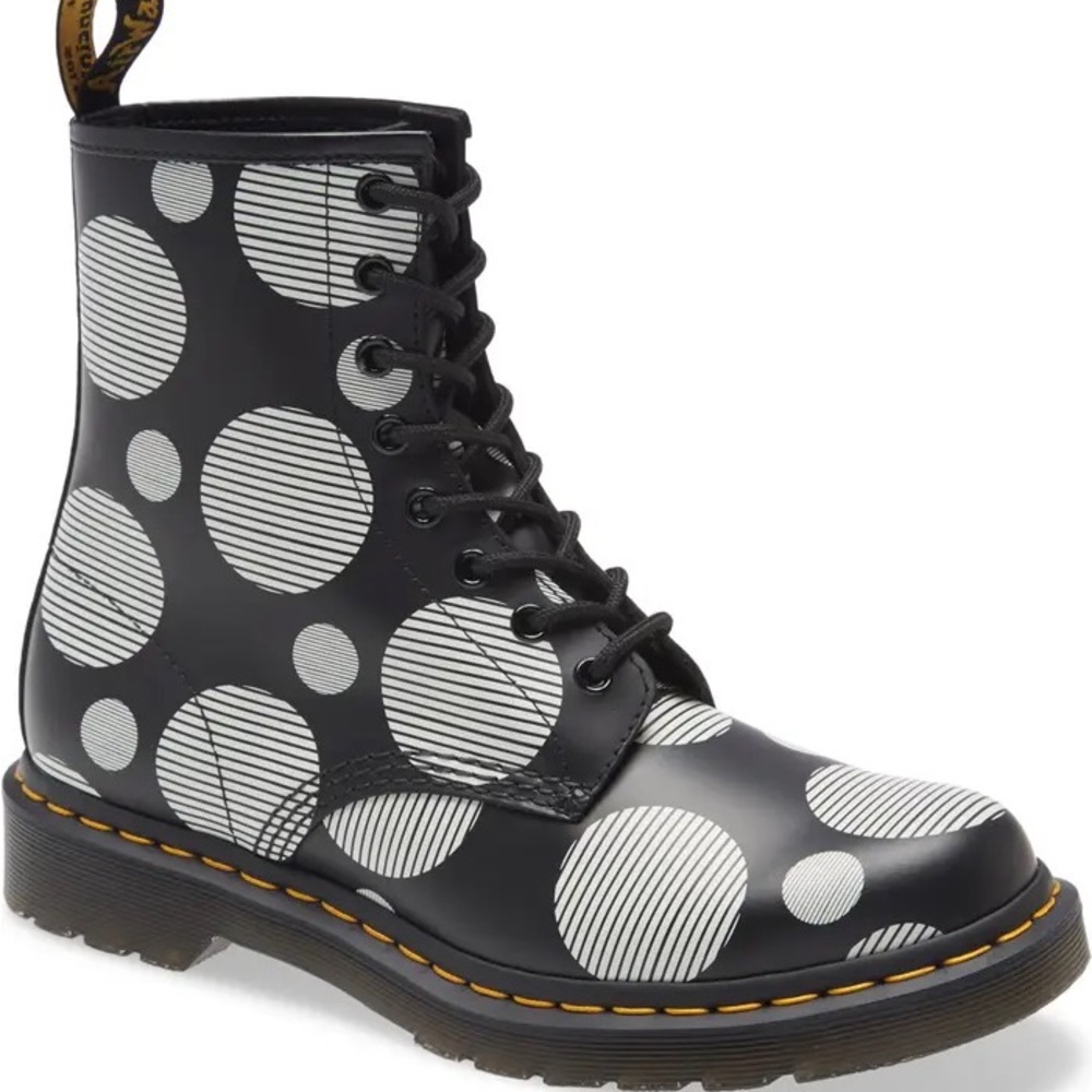 1460 Polka Dot Boot DR. MARTENS black and white new with box 6US 🔥MOVING SALE🔥